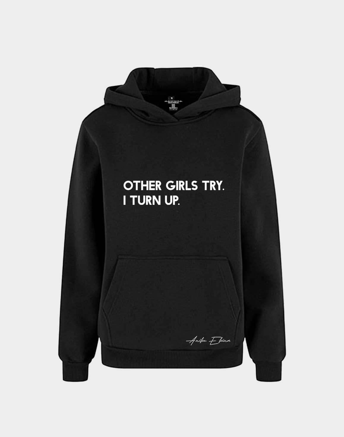TURN UP Hoodie – Girls Black Edition